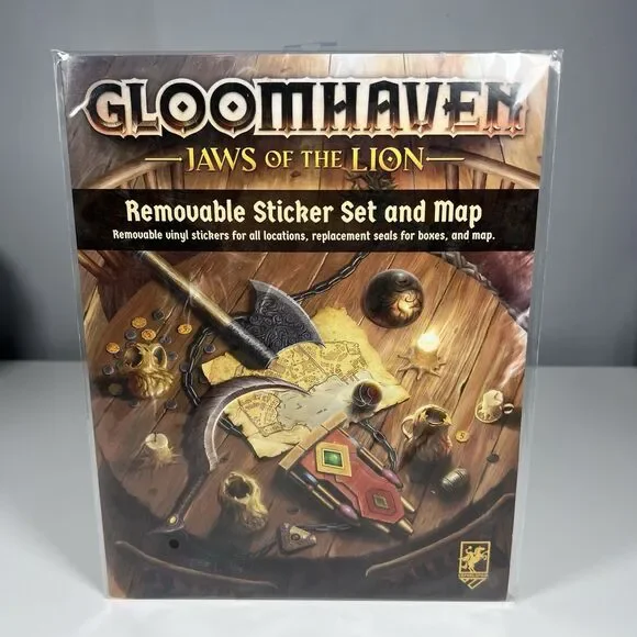 Gloomhaven Jaws of the Lion Removable Sticker Set Map Expansion Board Game - New