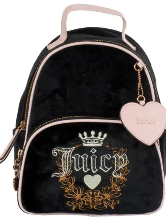 Juicy Couture Velvet Mini Black Heritage Backpack