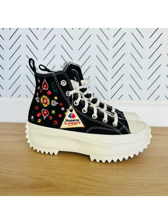 Converse Run Star Hike Hi Platform 5 Men Shoes Floral Embroidery Sneaker A02192C