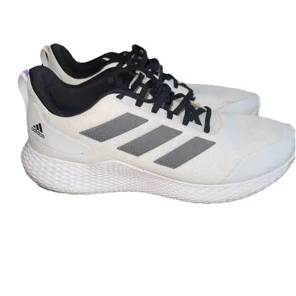 adidas Men's Edge Gameday Sneaker, Cloud White/Core Black/Grey Three, Size 13