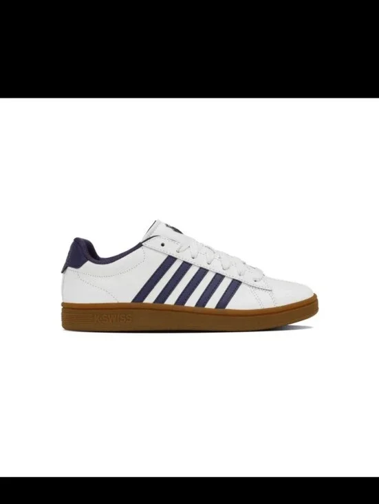 K-Swiss Court Tiebreak II Men’s Sneakers Bright White Naval Academy Gum Leather