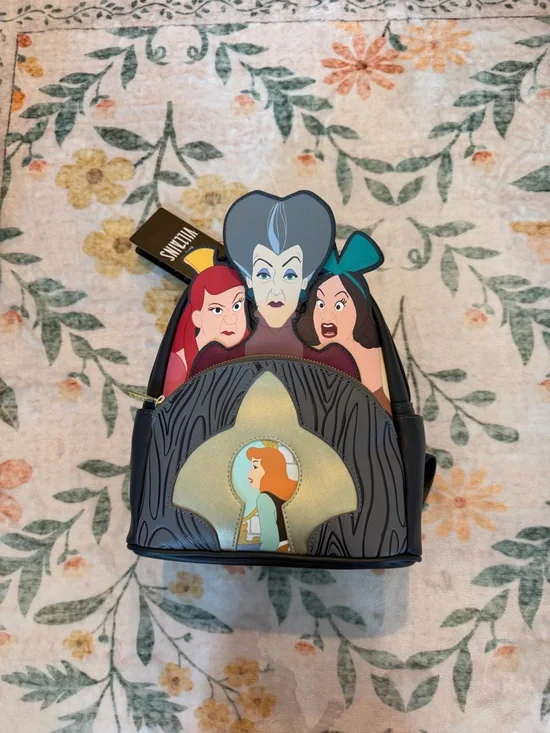 Loungefly Disney Villains Scene Evil Stepmother And Stepsisters Mini Backpack