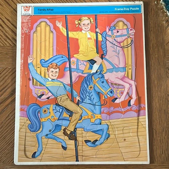 Vintage FAMILY AFFAIR Carousel Puzzle