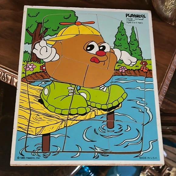 Vintage PLAYSKOOL LUMPY Potato Head Wood Puzzle