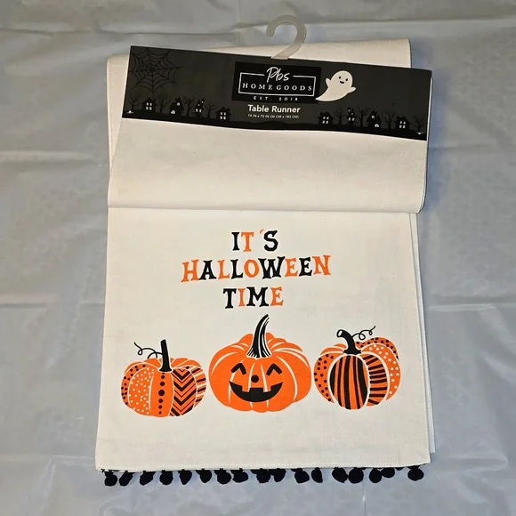 Pbs Home Goods Halloween Table Runner 14