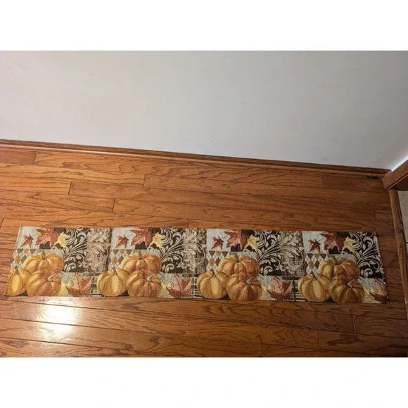 Vintage Table Runner Pumpkin Autumn Thanksgiving 69 Inches Long 13‎ Inches Wide