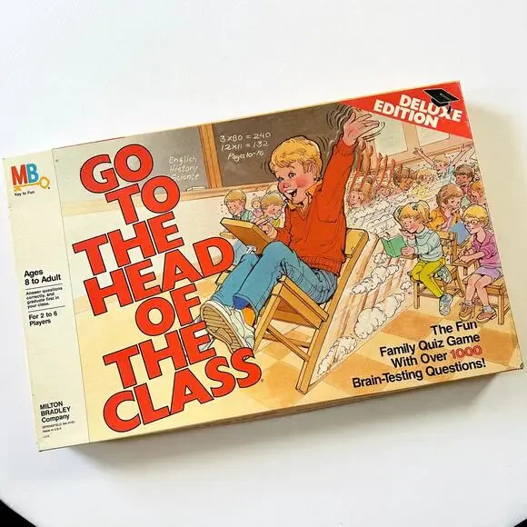 Vintage 1986 Go To The Head Of The Class Board Game Deluxe Edition