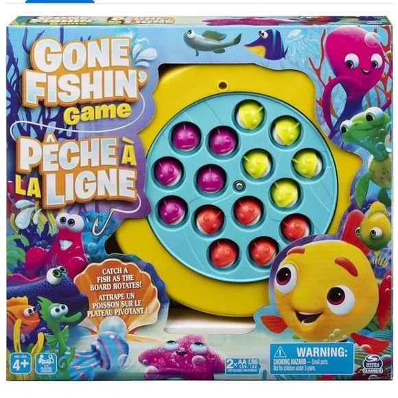 Gone Fishin Game A Peche A‎ La Ligne Musical Spinning Fishing Board Toddler Toy