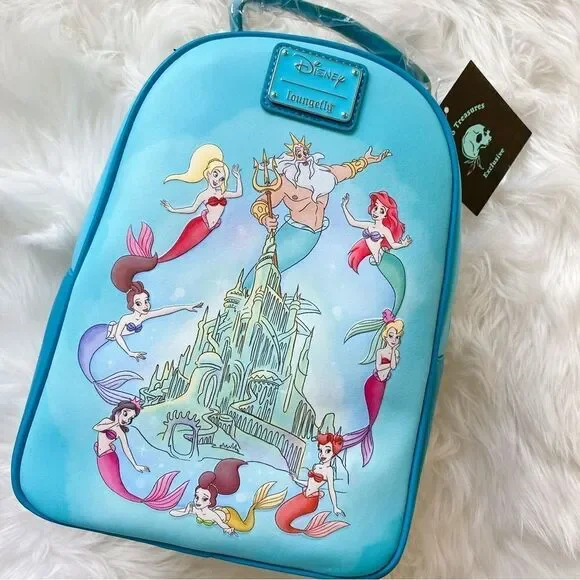 Loungefly Disney The Little Mermaid Ariel Family Mini Backpack