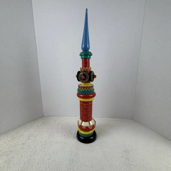 Vintage Russian Tall Wooden‎ Stacking Kremlin Clock Tower Toy Puzzle 18