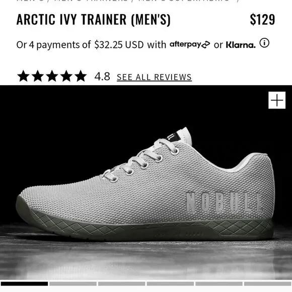 Nobull Trainer crossfit shoes mens 7 womens 8.5