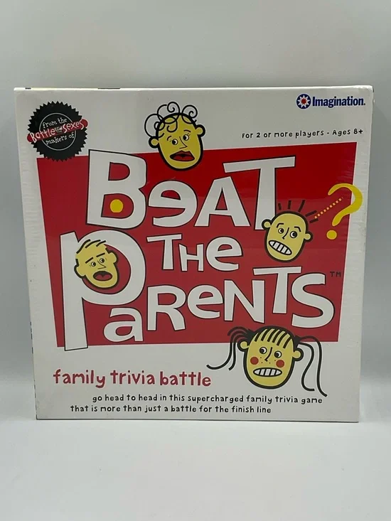 NWT Beat The Parents Family Trivia Game by Imagination Games- Red and White Box
