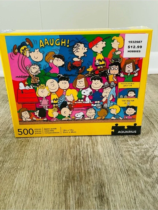 Peanuts Puzzle Yellow Blue Pink Red Multicolor 500pc by Aquarius