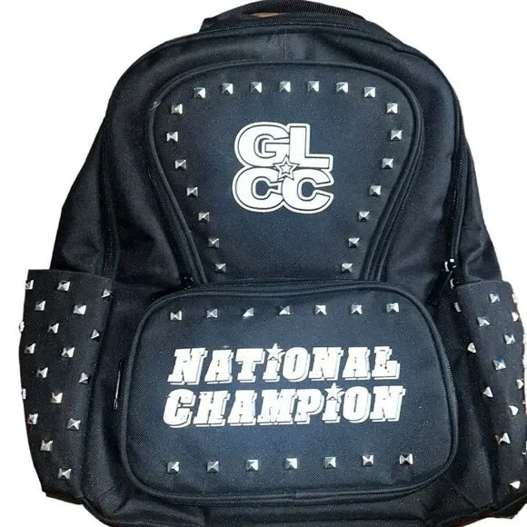 National Champion GLCC Black Studded Cheer And Dance Backpack