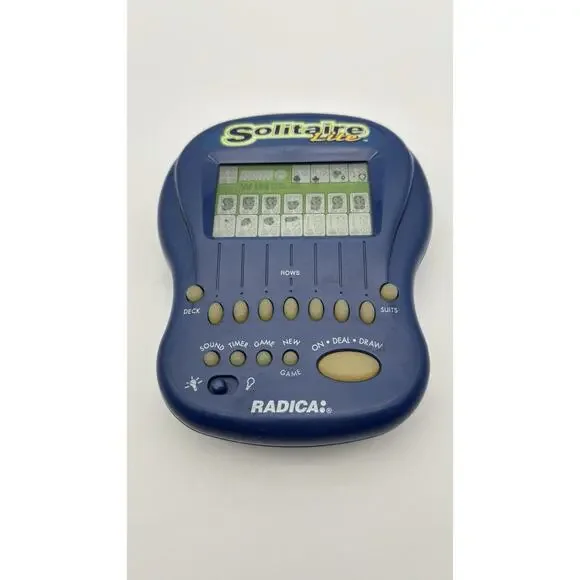 1997 Radica Solitaire Lite Handheld Travel Electronic Game - Tested. Works.
