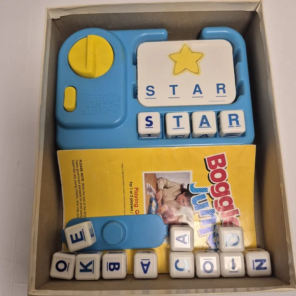 Vintage Boggle Junior Parker Brothers 1988 Complete Pre-School Learning Game‎