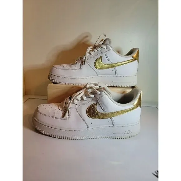 Nike Air Force 1 Low Gold Foil Swoosh Men's 10