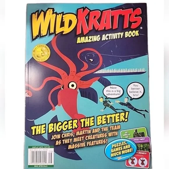 🆕️📕Wild Kratts Kids Magazine #34 Activity Book 2025, The Bigger The Better