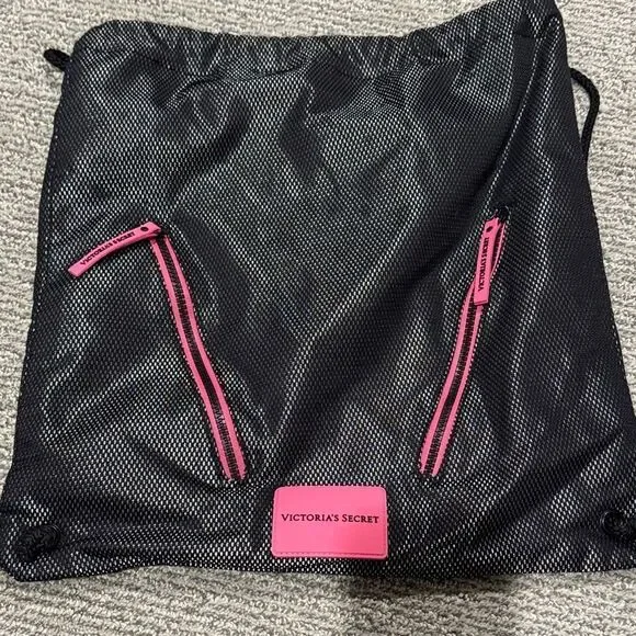 Victoria's Secret Black Bag with Pink Accents
