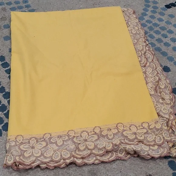 Vintage handmade fabric tablecloth