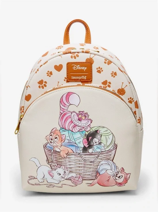 Loungefly Disney Cats yarn mini backpack The Aristocats Cheshire Cat girly kitty