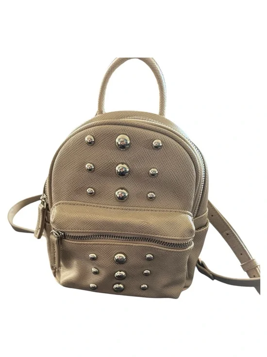 Steve Madden Taupe Mini Backpack with Silver Studs