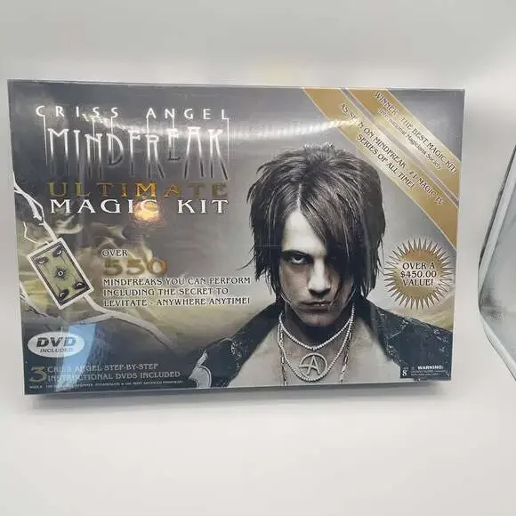 Criss Angel Mindfreak Ultimate Magic Kit with Over 550 Tricks and 3 Instructiona