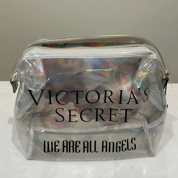 Clear Victoria’s Secret makeup bag