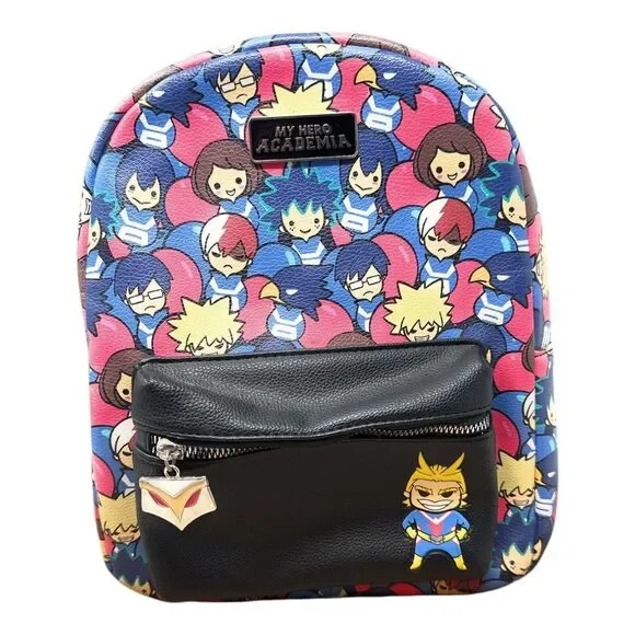 My‎ Hero Academia Chibi Grid Mini Backpack Bag Cute Anime-Themed Durable Stylish