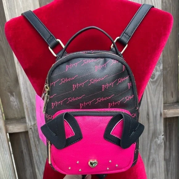 Betsey Johnson cute kitch dog mini backpack