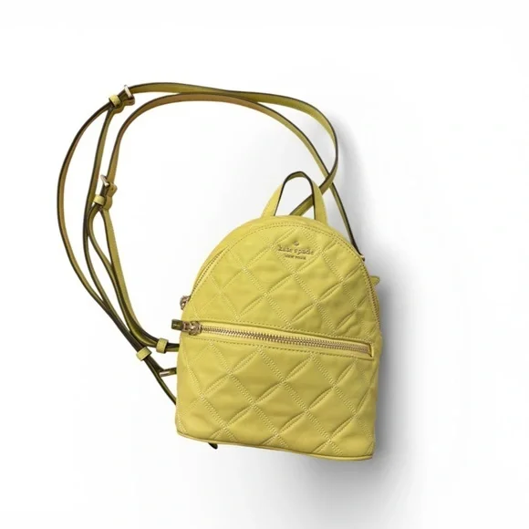 Kate Spade Natalia Mini Convertible Backpack in frosty lime - Leather