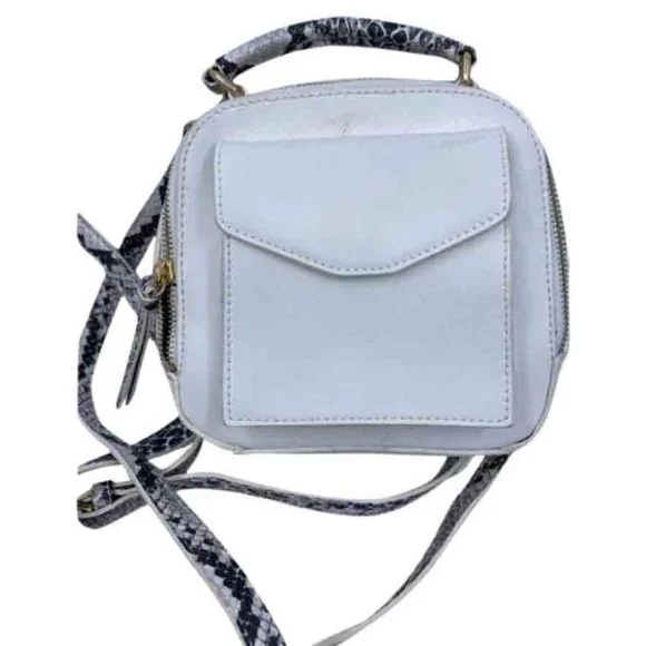 Free People Faux Leather White Back Pack