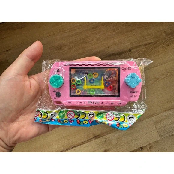 Pink Water Game Toy Portable‎ Retro Handheld Electronic Game for Kids