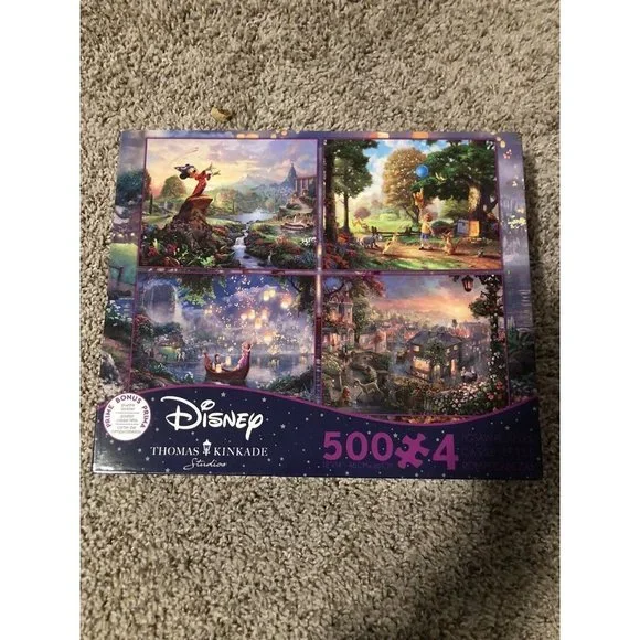 Disney - Thomas Kinkade Jigsaw puzzles 4 in 1 Multipack (4) 500 pc puzzles New