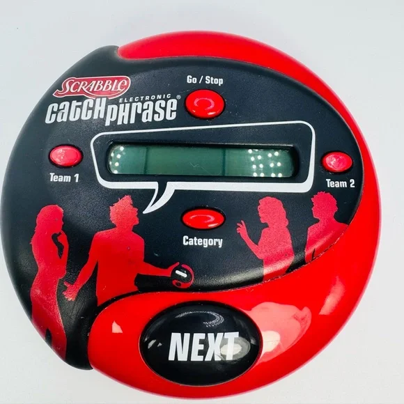 Scrabble Catch Phrase Hand Held Electronic Word Guessing Game 2004 TESTED