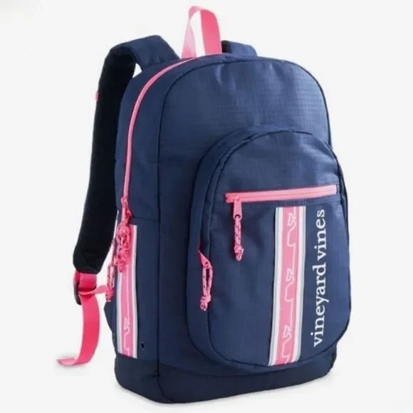 Vineyard Vines Backpack in Navy and Pink