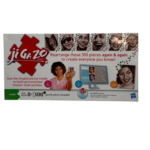 Hasbro Ji Ga Zo 300 Piece Personalized Mosaic Puzzle New Sealed 2010 0031