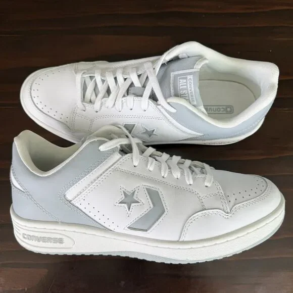 Converse Weapon Ox Leather Shoes Sneakers White Wolf Grey Men's 11