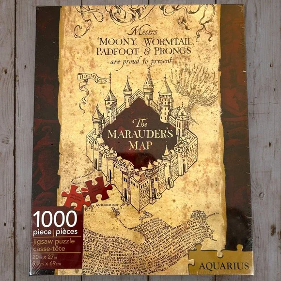 Harry Potter Marauder's Map Puzzle Sealed 1000 Pieces Aquarius 20