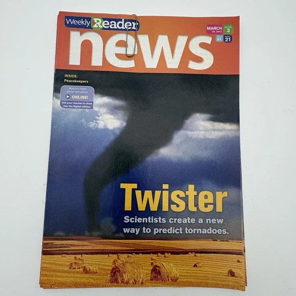 Weekly‎ Reader News Magazine Lot 13 Twister Tornadoes March 30 2012 Kids USA