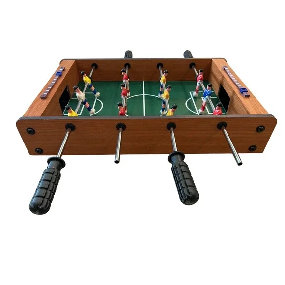 Vintage‎ 20 Inch Mini Foosball Tabletop Game Soccer Kids Adults Brown Excellent