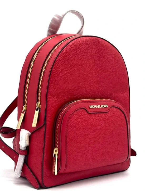 Michael Kors Jaycee Medium Signature Logo Backpack Bright Red