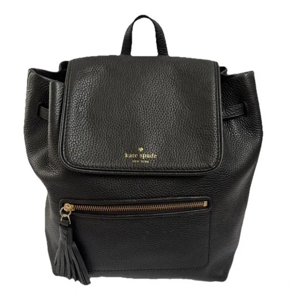 Kate Spade Backpack School College Leather Black Shoulderbag