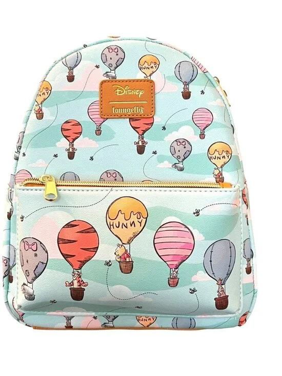 Loungefly Disney Winnie The Pooh Hot Air Balloons Mini Backpack AOP Hunny NWT