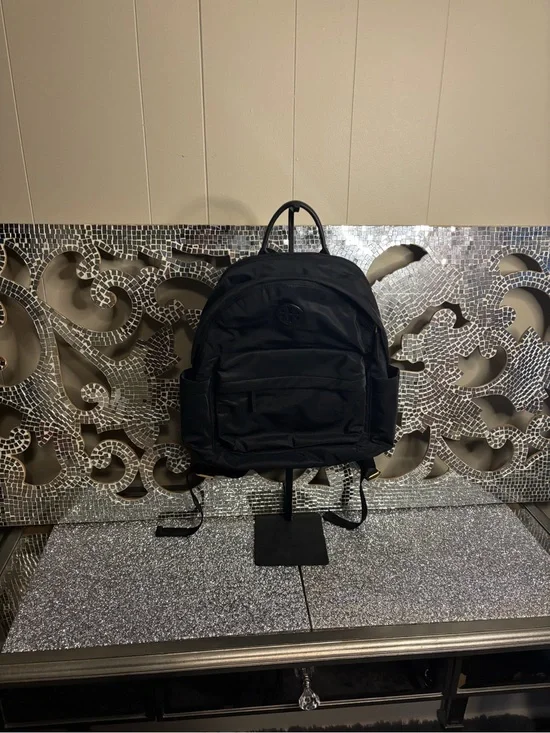 🎀Tory Burch Black Nylon Backpack with Front Pocket