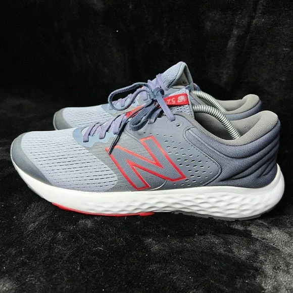New Balance 520 V7 M520LG7 Men's 12 Running Shoes Gray Red Athletic Sneakers