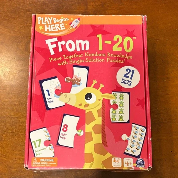 From 1-20 Puzzle Set‎ - Pink