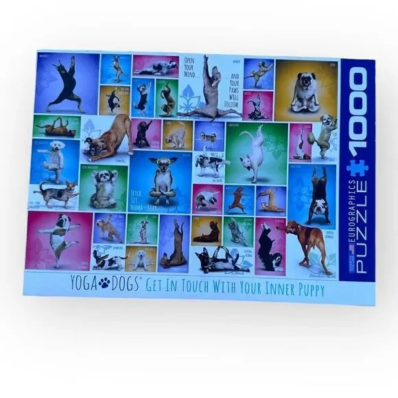 Eurographics Yoga Dogs images 1000-piece jigsaw puzzle game 100% complete