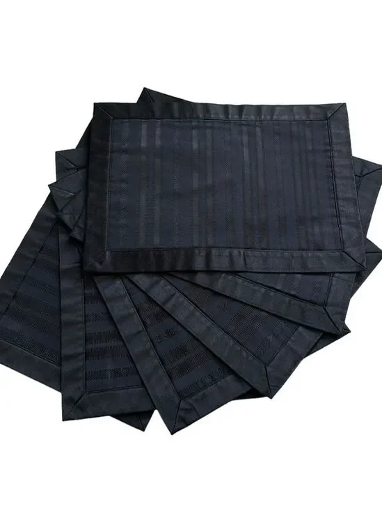 Waterford Placemats in Black Set of 6