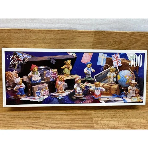 Vtg 1998 Cherish Teddies  International Paw Palls 500 Pieces Jig Puzzle